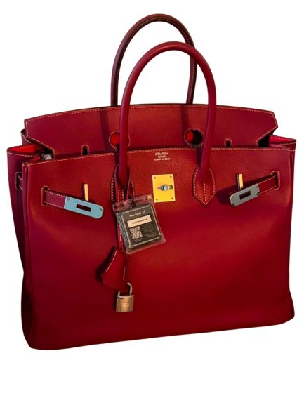 Hermès Birkin 35 in Crimson Red Leather with Gold Hardware