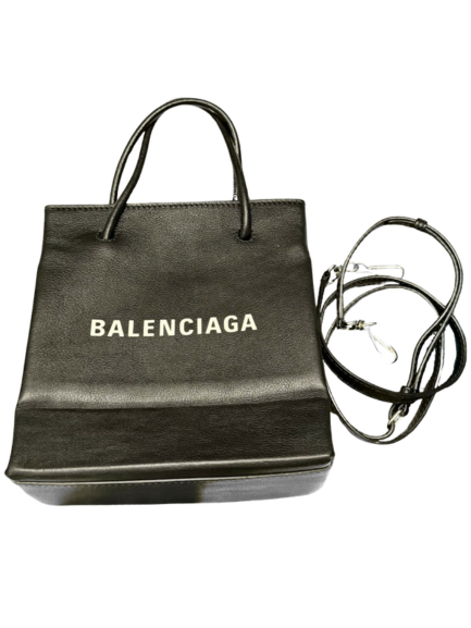 Balenciaga Everyday Shopping Tote Bag in Black Grained Leather