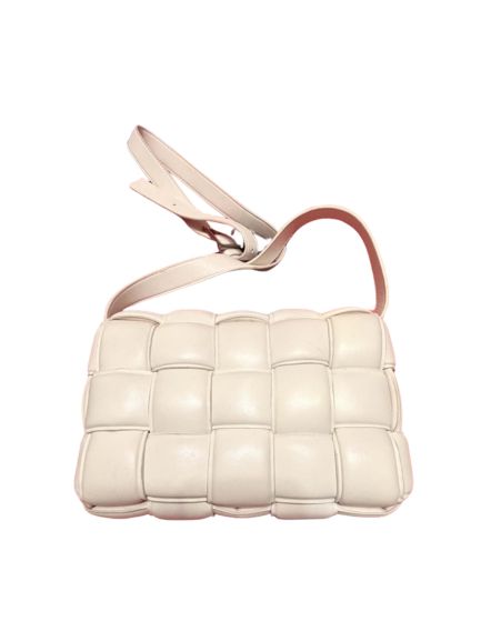 Bottega Veneta Padded Cassette Bag in Chalk Nappa Leather