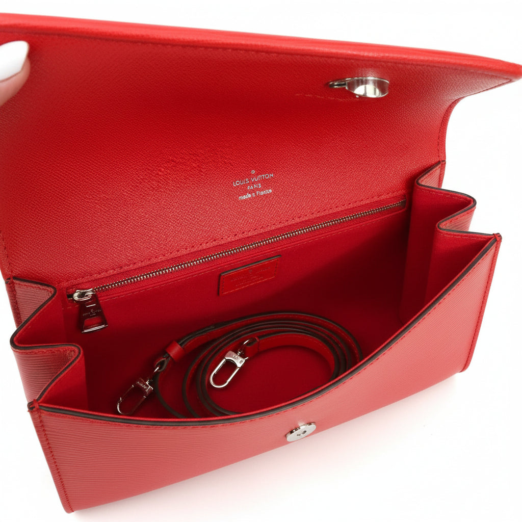 Louis Vuitton Coquelicot Epi Leather Cléry Pochette Bag