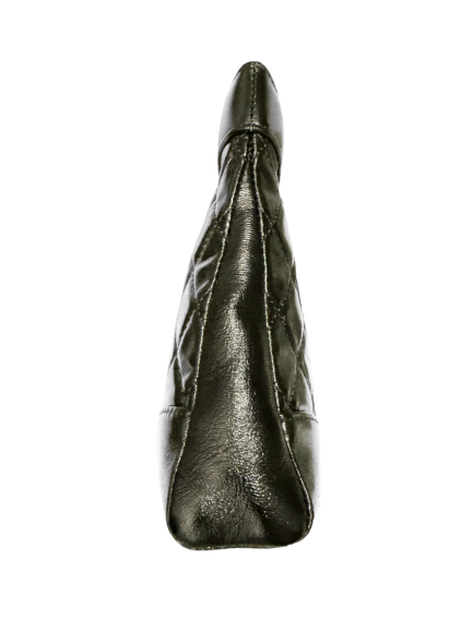 Chanel Vintage Quilted Metallic Leather Cutout Top Handle Tote Bag