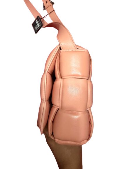 Bottega Veneta Padded Cassette Bag in Peach Nappa Leather