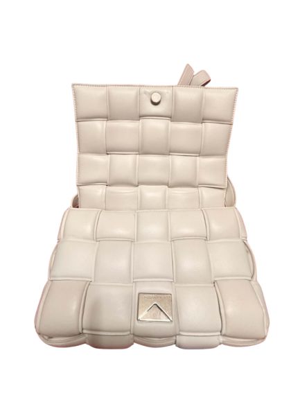 Bottega Veneta Padded Cassette Bag in Chalk Nappa Leather