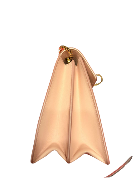 Salvatore Ferragamo Vintage Gancini Flap Chain Shoulder Bag in Light Pink