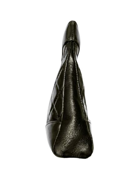 Chanel Vintage Quilted Metallic Leather Cutout Top Handle Tote Bag