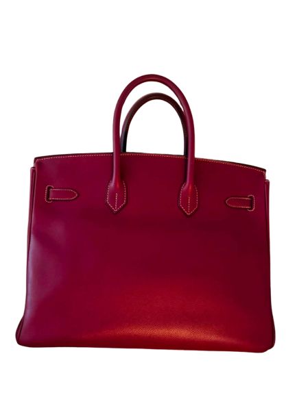 Hermès Birkin 35 in Crimson Red Leather with Gold Hardware