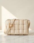 Bottega Veneta Padded Cassette Bag in Chalk Nappa Leather