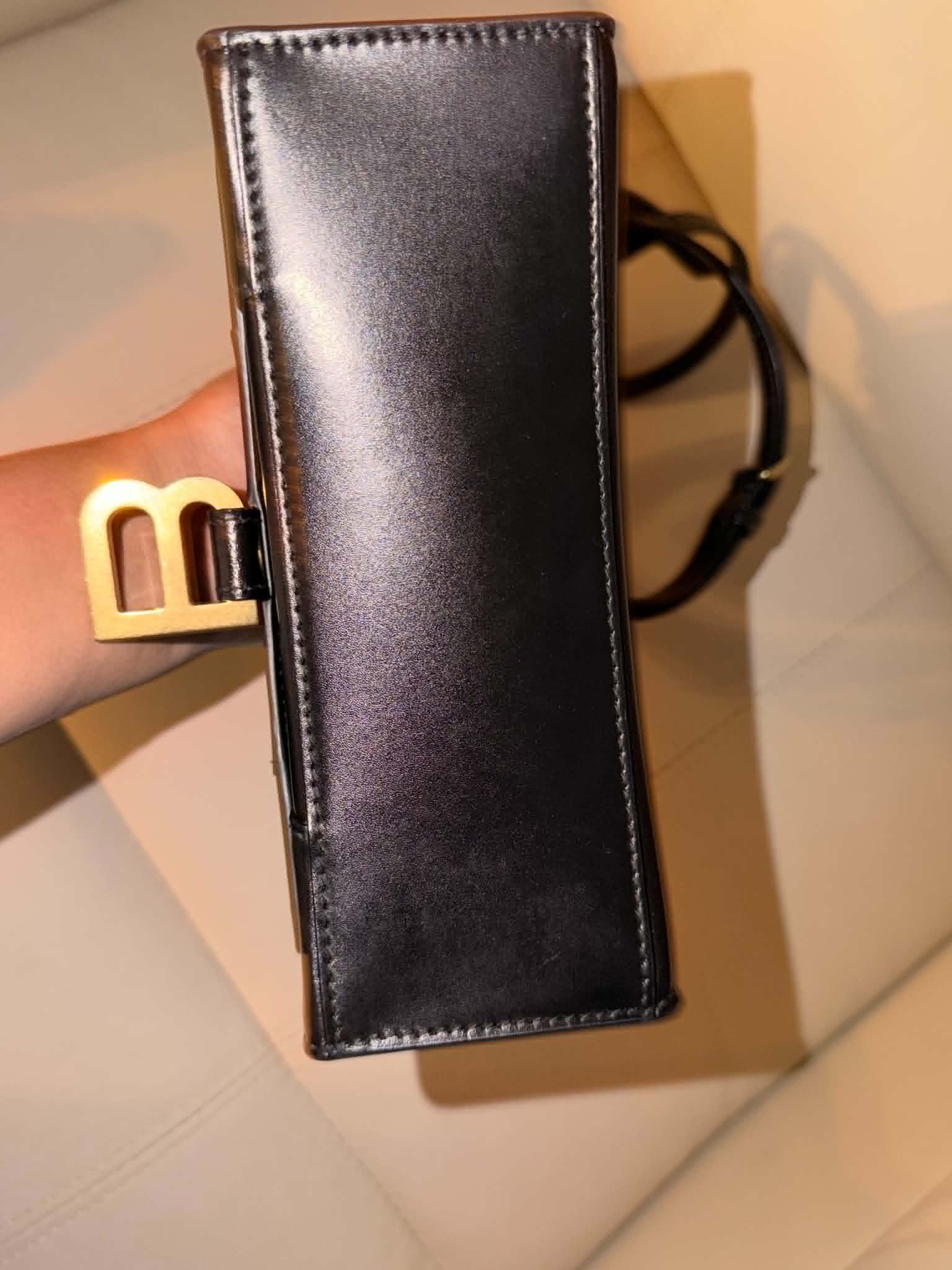 Balenciaga Hourglass Allover Logo-Print Bag