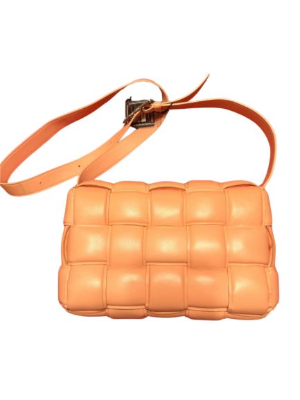 Bottega Veneta Padded Cassette Bag in Peach Nappa Leather