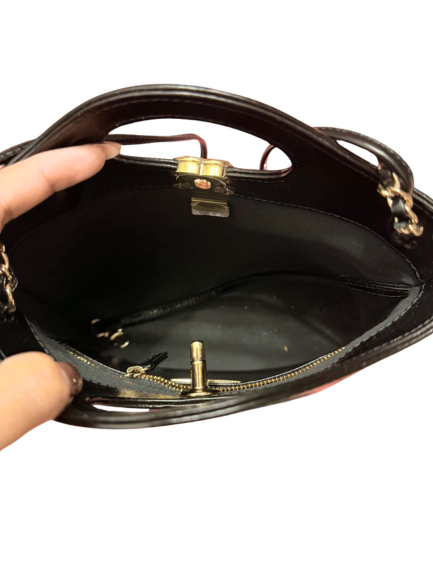 Chanel Vintage Quilted Metallic Leather Cutout Top Handle Tote Bag