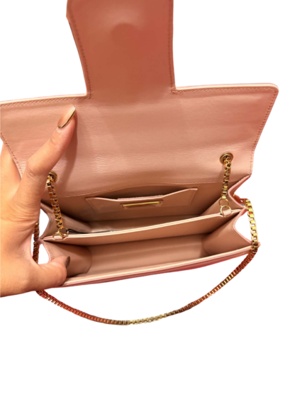 Salvatore Ferragamo Vintage Gancini Flap Chain Shoulder Bag in Light Pink