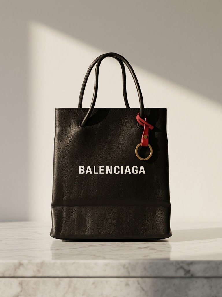 Balenciaga Everyday Shopping Tote Bag in Black Grained Leather