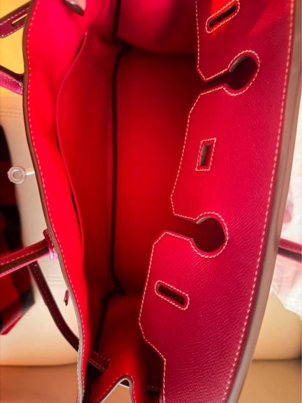 Hermès Birkin 35 in Crimson Red Leather with Gold Hardware