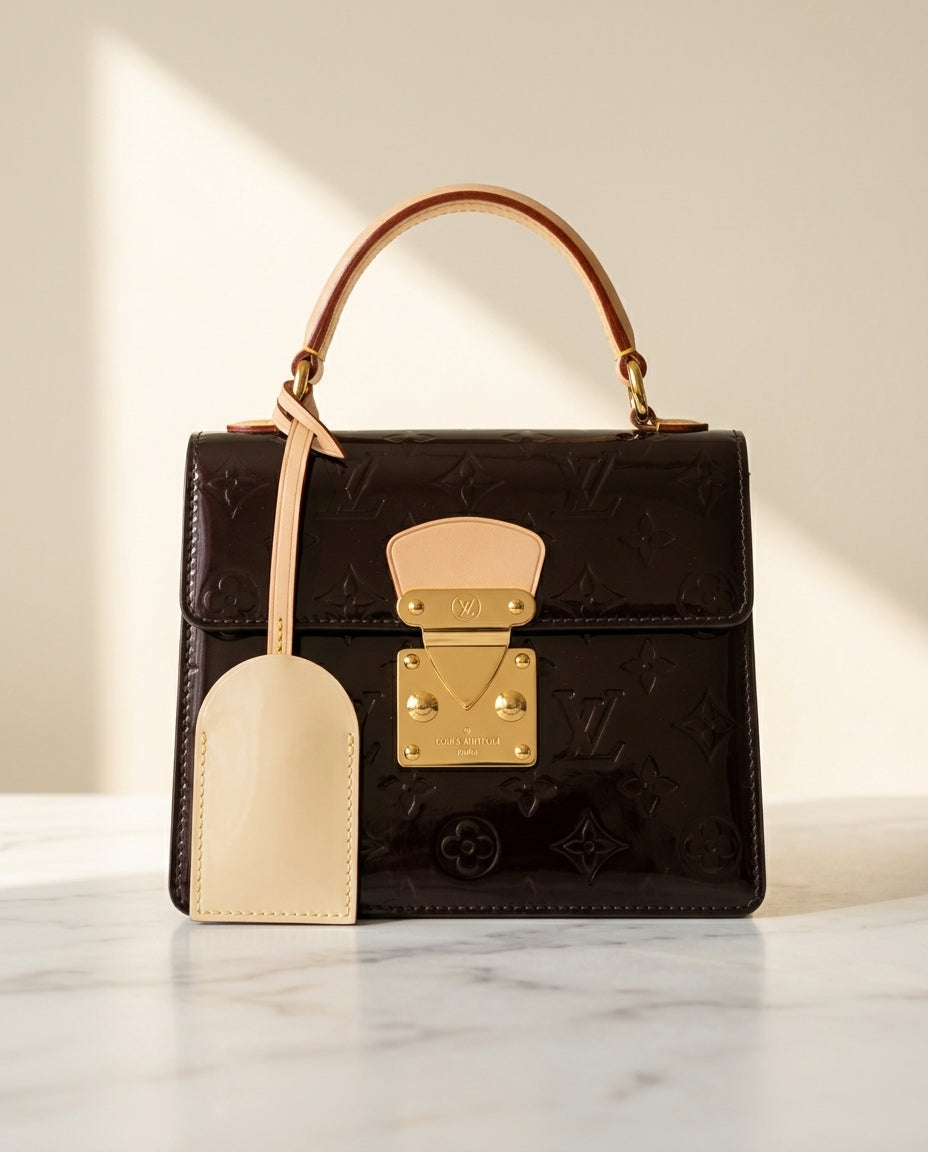 Louis Vuitton Spring Street Monogram Vernis Top Handle Bag