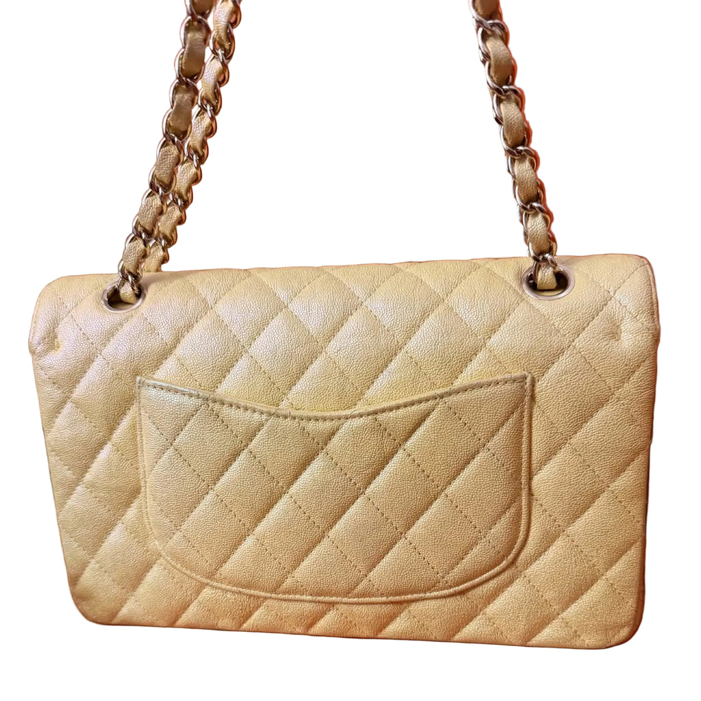 Chanel Classic Double Flap Bag finished in a vibrant yellow hue.