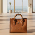 Gucci Diana Embossed Leather Small Tote Bag