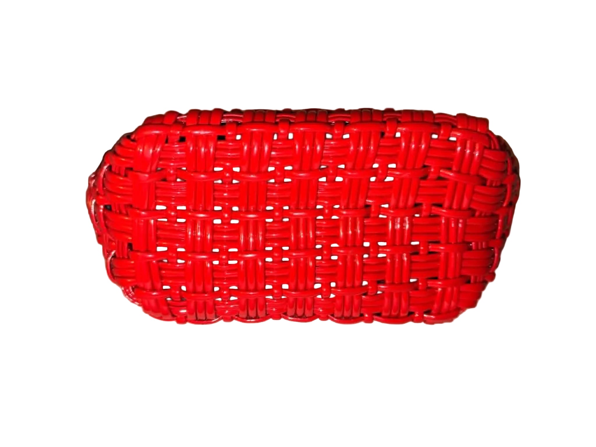 Balenciaga Bistro Basket Bag in a vibrant fire red shade